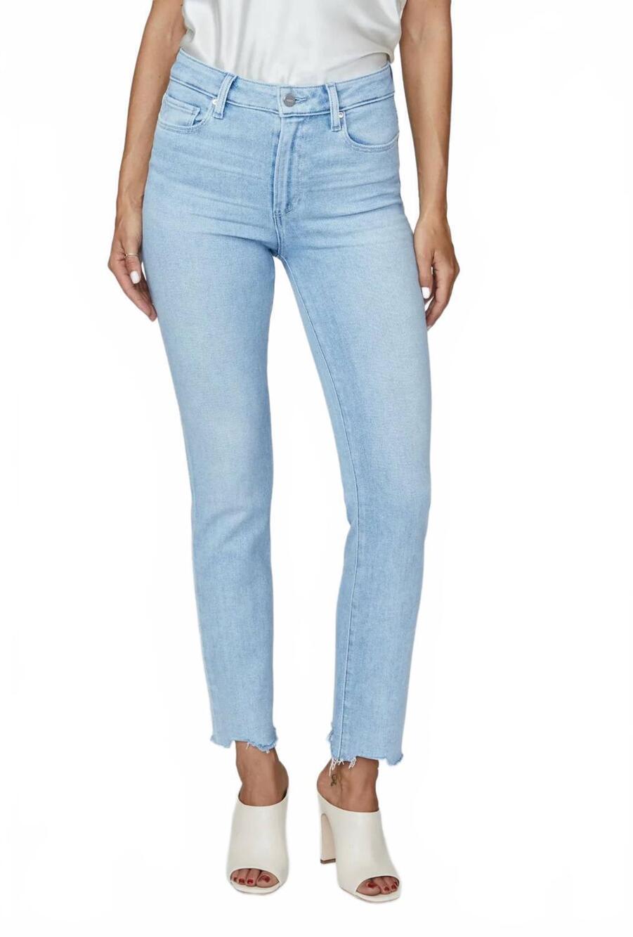 NEW PAIGE cindy high-rise straight leg jeans in shooting star